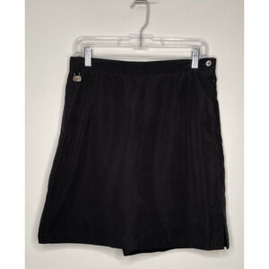 Liz Claiborne Liz Golf Black Skort Polyester Blend Preppy Style Size 10